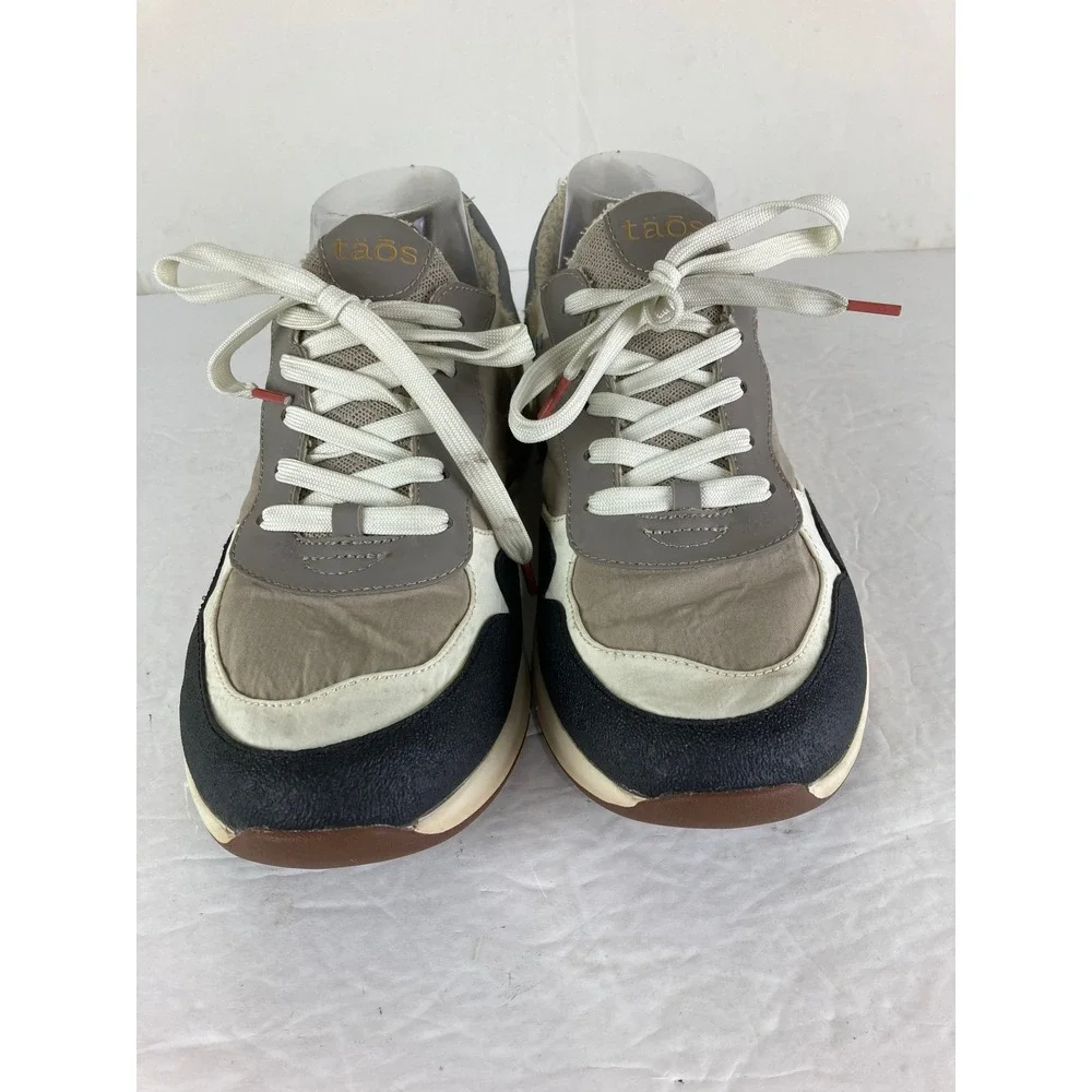 Taos Direction Sneakers Women Sz 9.5 Taupe Multi Colorblock Comfort Shoes